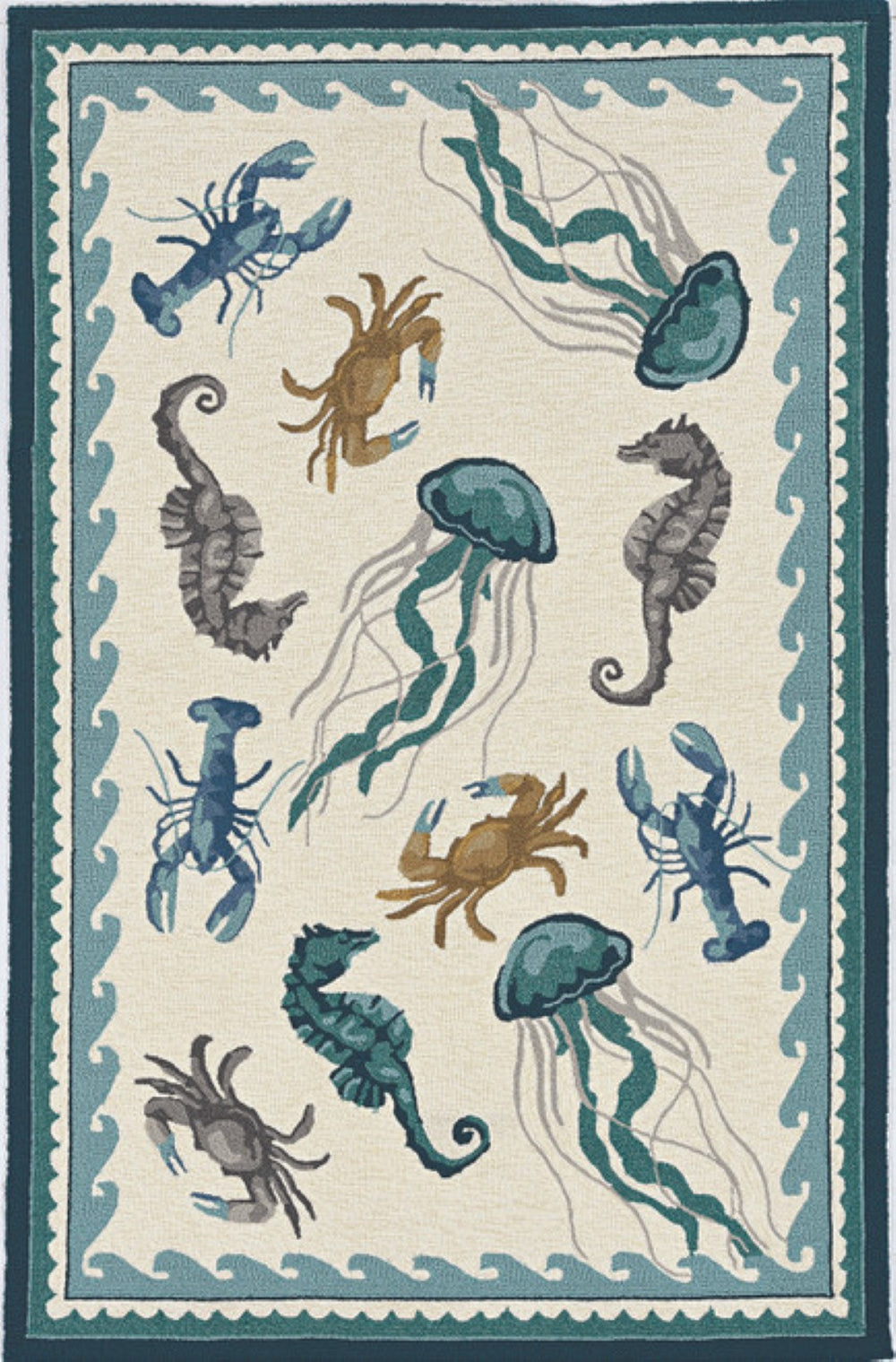 HomeRoots 3'' Ivory Abstract Handmade Area Rug - Elegant Indoor Outdoor Accent for Versatile Décor Spaces 8' x 10' 374691