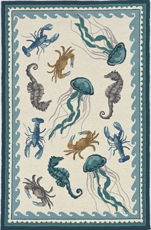 HomeRoots 3'' Ivory Abstract Handmade Area Rug - Elegant Indoor Outdoor Accent for Versatile Décor Spaces 8' x 10' 374691