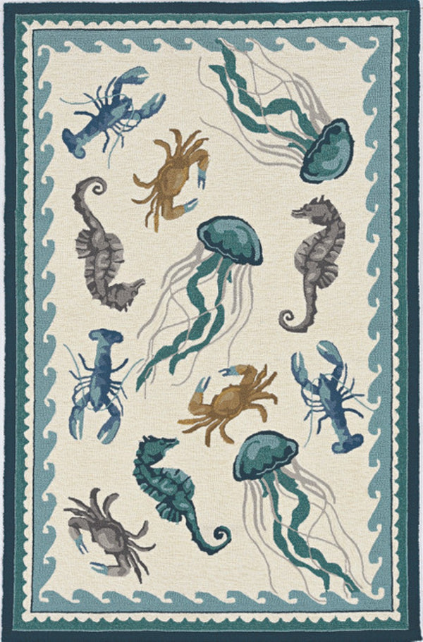 HomeRoots 3'' Ivory Abstract Handmade Area Rug - Elegant Indoor Outdoor Accent for Versatile Décor Spaces 8' x 10' 374691
