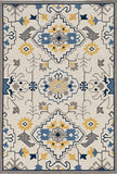 Homeroots 3' X 5' Ivory Mosaic Floral Area Rug  Polypropylene 374693