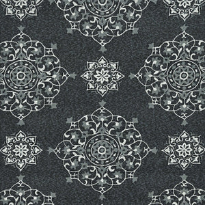 Homeroots 3' X 5' Charcoal Medallion Hand Tufted Area Rug  Polypropylene 374703
