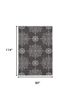 Homeroots 8' X 10' Charcoal Hand Tufted Area Rug  Polypropylene 374706