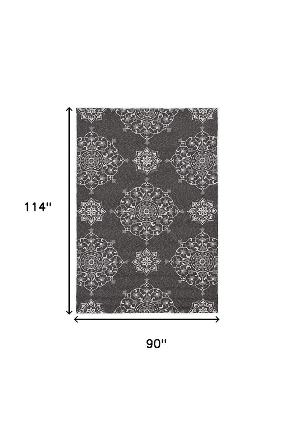 Homeroots 8' X 10' Charcoal Hand Tufted Area Rug  Polypropylene 374706