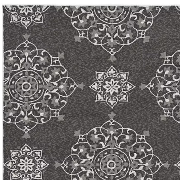 HomeRoots 8' Hand-Tufted Area Rug - Modern Plush Comfort for Living Rooms and Bedrooms, Durable & Easy Care 8' X 10' Charcoal, Ivory 374706