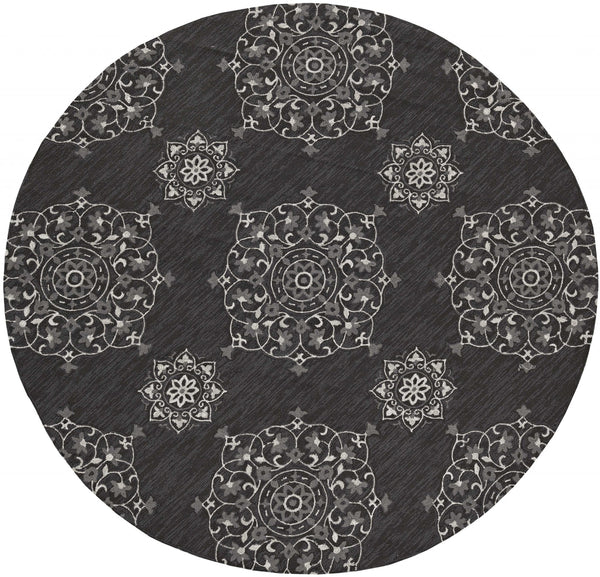Homeroots 8' X 10' Charcoal Hand Tufted Area Rug  Polypropylene 374706