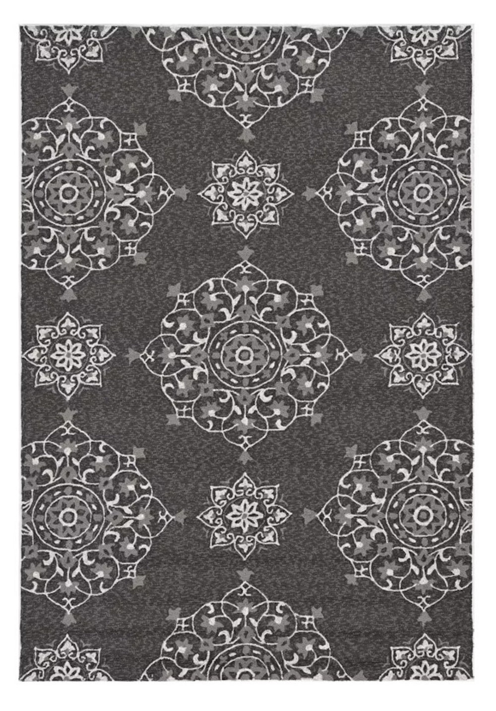 HomeRoots 8' Hand-Tufted Area Rug - Modern Plush Comfort for Living Rooms and Bedrooms, Durable & Easy Care 8' X 10' Charcoal, Ivory 374706