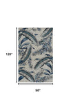 Homeroots 8' X 11' Blue And Gray Wool Hand Tufted Area Rug  Wool 374717