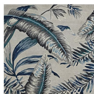 HomeRoots 8' Hand-Tufted Wool Area Rug in Blue and Gray – Modern Design for Cozy Living Spaces and Durability 8' X 11' 374717