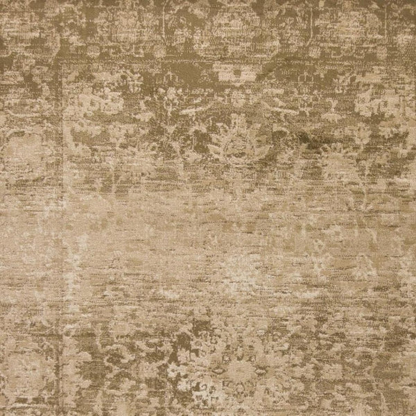 HomeRoots 5' Elegant Beige and Tan Floral Medallion Distressed Area Rug for a Cozy, Inviting Home Space 7' X 10' 374718