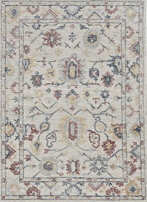 HomeRoots 9' Hand-Tufted Wool Medallion Area Rug in Ivory, Gray, and Red - Elegant, Unique, and Durable Comfort 9' X 13' 374723