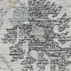 HomeRoots 9' Hand-Tufted Wool Area Rug - Elegant Floral Design in Ivory, Gray, and Green for Timeless Decor 9' X 13' 374728