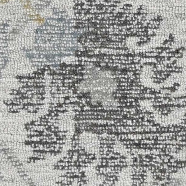 HomeRoots 9' Hand-Tufted Wool Area Rug - Elegant Floral Design in Ivory, Gray, and Green for Timeless Decor 9' X 13' 374728