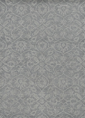 HomeRoots 9' Gray Wool Floral Medallion Hand-Tufted Area Rug - Timeless Elegance for Living Spaces & Comfort 9' X 13' 374733