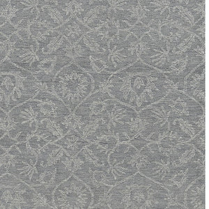HomeRoots 9' Gray Wool Floral Medallion Hand-Tufted Area Rug - Timeless Elegance for Living Spaces & Comfort 9' X 13' 374733