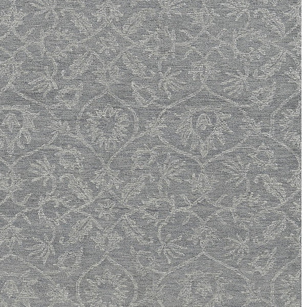 HomeRoots 9' Gray Wool Floral Medallion Hand-Tufted Area Rug - Timeless Elegance for Living Spaces & Comfort 9' X 13' 374733