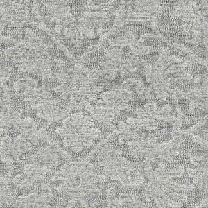 HomeRoots 9' Gray Wool Floral Medallion Hand-Tufted Area Rug - Timeless Elegance for Living Spaces & Comfort 9' X 13' 374733