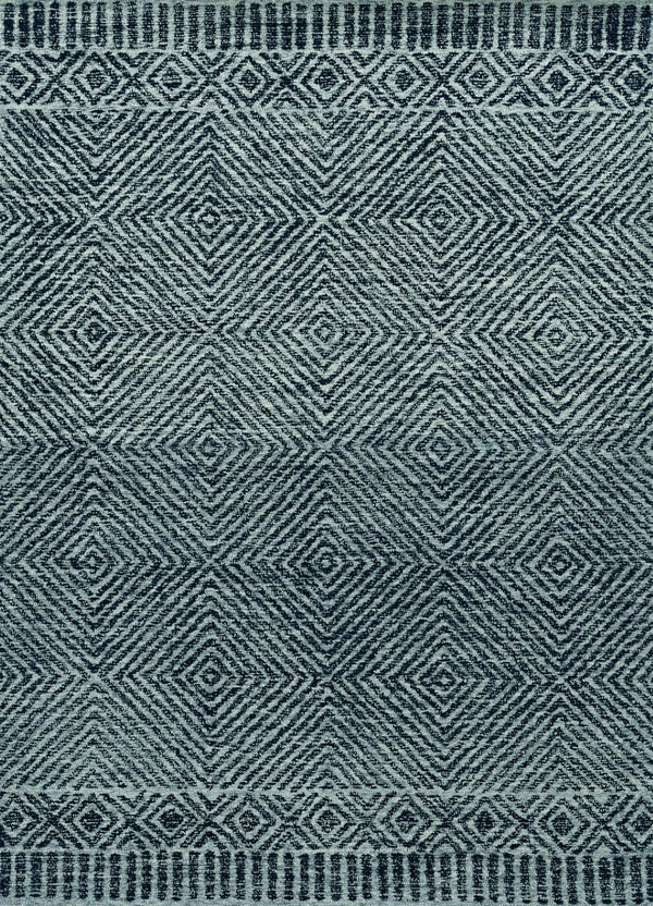 HomeRoots 5' Handcrafted Gray and Black Wool Geometric Area Rug - Modern Style for Cozy Living Spaces 5' X 7' 374735