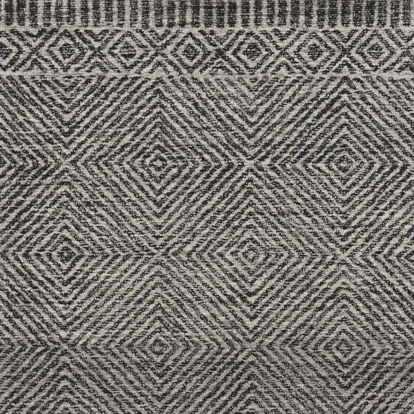 HomeRoots 7' Gray and Black Wool Geometric Hand-Tufted Area Rug - Modern Style for Living Room or Bedroom 8' X 11' 374737