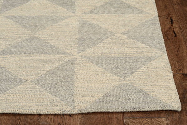 HomeRoots 8' Hand-Tufted Wool Runner Rug in Gray and Light Gray, Perfect for Hallways and Modern Spaces 8' Runner 374739