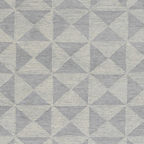 HomeRoots 8' Hand-Tufted Wool Runner Rug in Gray and Light Gray, Perfect for Hallways and Modern Spaces 5' X 7' 374740