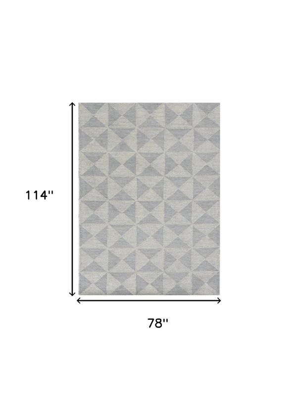 HomeRoots 8' Hand-Tufted Wool Runner Rug in Gray and Light Gray, Perfect for Hallways and Modern Spaces 7' X 10' 374741
