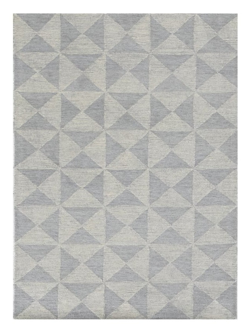 HomeRoots 8' Gray and Light Gray Wool Geometric Hand-Tufted Area Rug for Modern Living Spaces, Soft & Durable 8' X 11' 374742