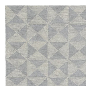 HomeRoots 8' Gray and Light Gray Wool Geometric Hand-Tufted Area Rug for Modern Living Spaces, Soft & Durable 8' X 11' 374742
