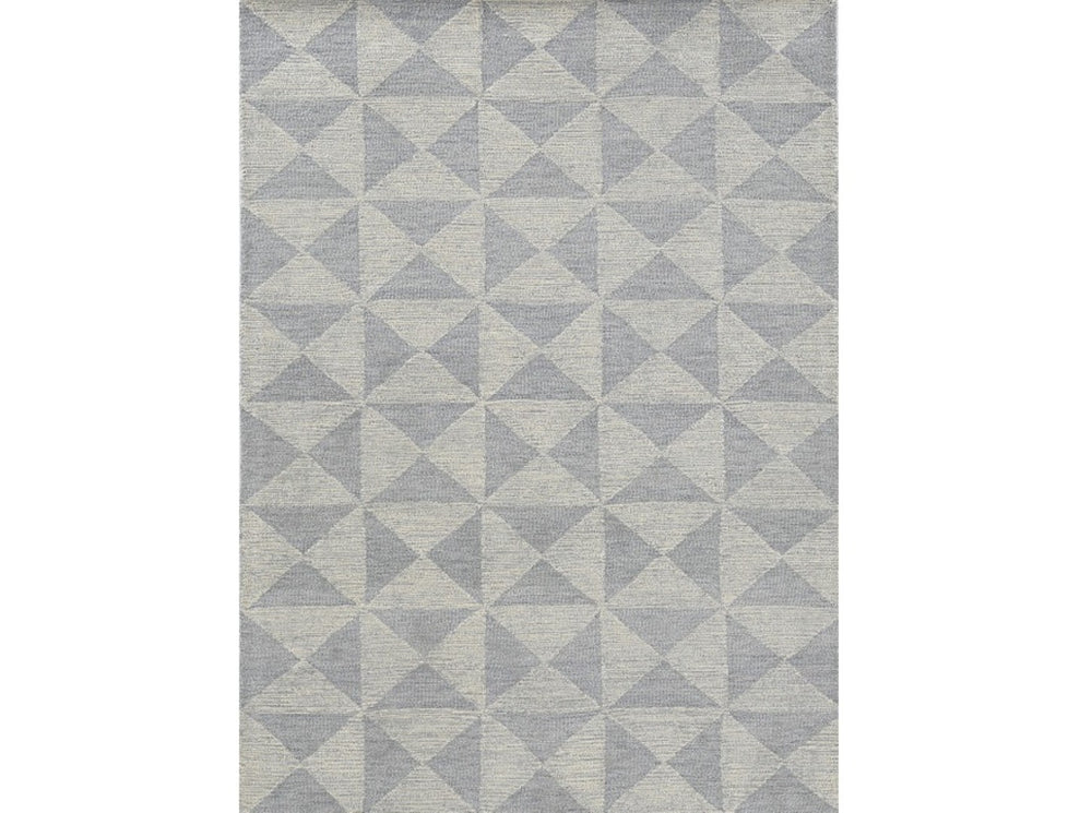 HomeRoots 9' Hand-Tufted Wool Area Rug in Gray & Light Gray - Modern Geometric Design for Stylish Homes 9' X 13' 374743