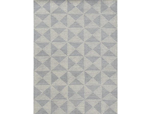HomeRoots 9' Hand-Tufted Wool Area Rug in Gray & Light Gray - Modern Geometric Design for Stylish Homes 9' X 13' 374743