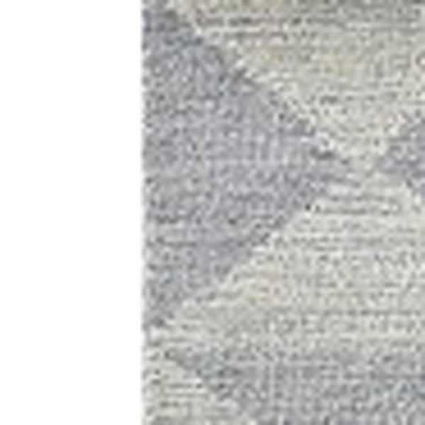 HomeRoots 9' Hand-Tufted Wool Area Rug in Gray & Light Gray - Modern Geometric Design for Stylish Homes 9' X 13' 374743