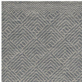 Homeroots 5' X 7' Denim Blue Hand Tufted Space Dyed Geometric Indoor Area Rug  Wool 374745