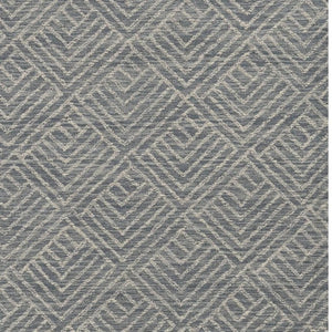 HomeRoots 8' Hand-Tufted Wool Runner Rug in Denim Blue and Gray - Stylish Geometric Design for Modern Spaces 7' X 10' 374746