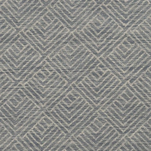 HomeRoots 8' Hand-Tufted Wool Runner Rug in Denim Blue and Gray - Stylish Geometric Design for Modern Spaces 8' X 11' 374747