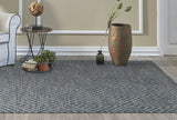 Homeroots 96 X 132 Denim Wool Rug  Wool 374747