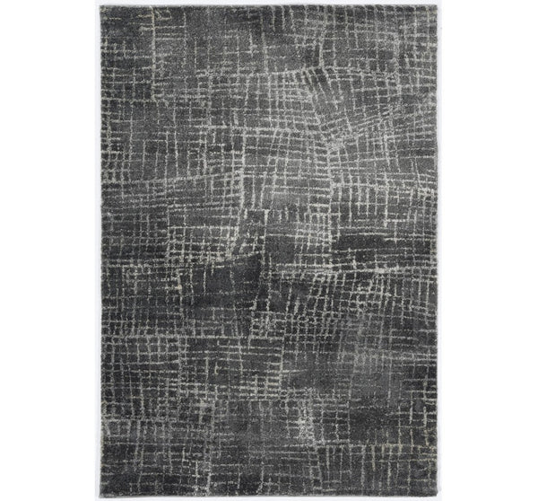 HomeRoots 7' Contemporary Gray Abstract Area Rug - Soft, Durable, Stylish Design for High-Traffic Spaces 7' Runner 374753