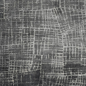 HomeRoots 7' Contemporary Gray Abstract Area Rug - Soft, Durable, Stylish Design for High-Traffic Spaces 7' Runner 374753