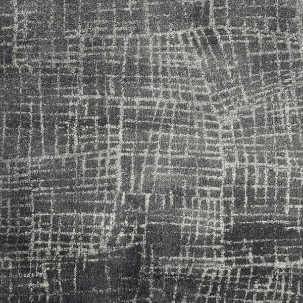 HomeRoots 7' Contemporary Gray Abstract Area Rug - Soft, Durable, Stylish Design for High-Traffic Spaces 7' Runner 374753