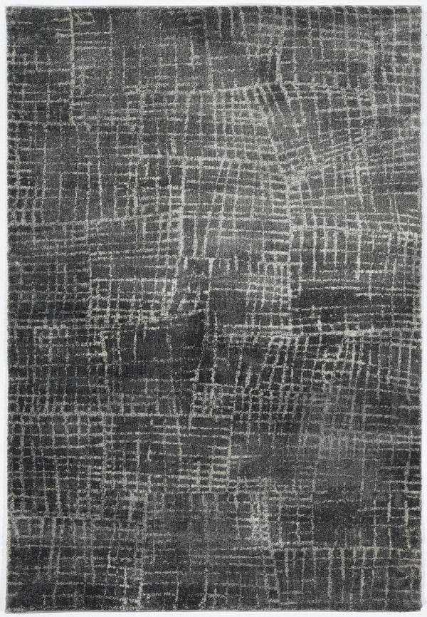 HomeRoots 7' Contemporary Gray Abstract Area Rug - Soft, Durable, Stylish Design for High-Traffic Spaces 7' Runner 374753