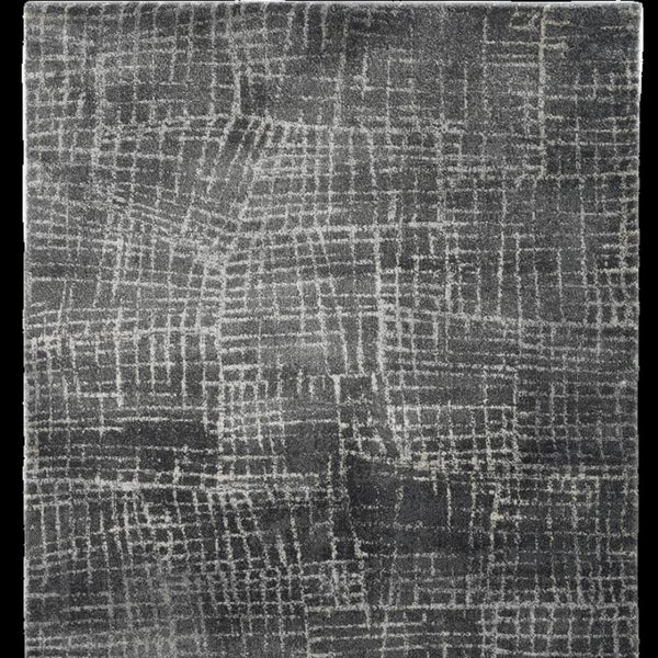 HomeRoots 7' Contemporary Gray Abstract Area Rug - Soft, Durable, Stylish Design for High-Traffic Spaces 3' X 5' 374754