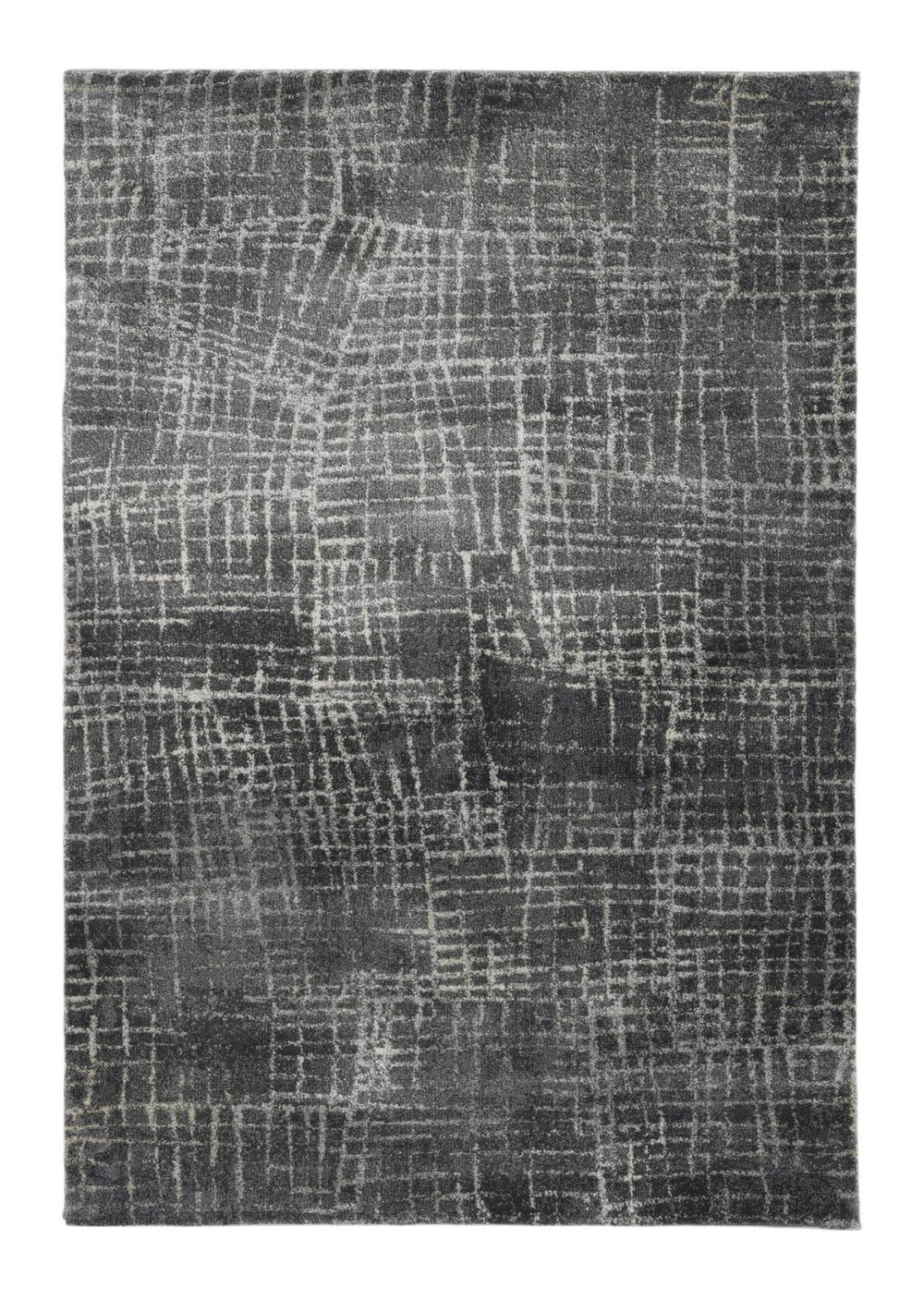 HomeRoots 7' Contemporary Gray Abstract Area Rug - Soft, Durable, Stylish Design for High-Traffic Spaces 5' X 8' 374755