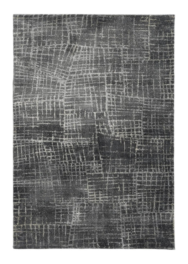 HomeRoots 7' Contemporary Gray Abstract Area Rug - Soft, Durable, Stylish Design for High-Traffic Spaces 5' X 8' 374755
