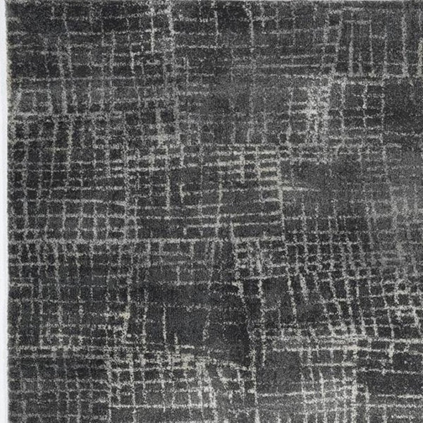 HomeRoots 7' Contemporary Gray Abstract Area Rug - Soft, Durable, Stylish Design for High-Traffic Spaces 5' X 8' 374755