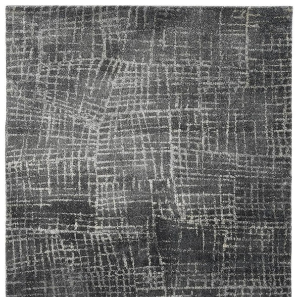 HomeRoots 7' Contemporary Gray Abstract Area Rug - Soft, Durable, Stylish Design for High-Traffic Spaces 8' X 10' 374756
