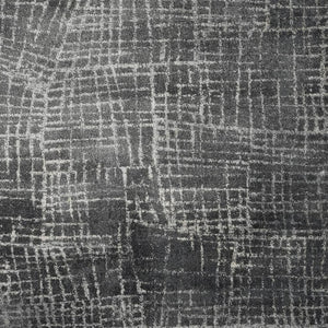 HomeRoots 9' Gray and Dark Gray Abstract Distressed Area Rug – Contemporary Style for Family Rooms and Dining Areas 9' X 13' 374757