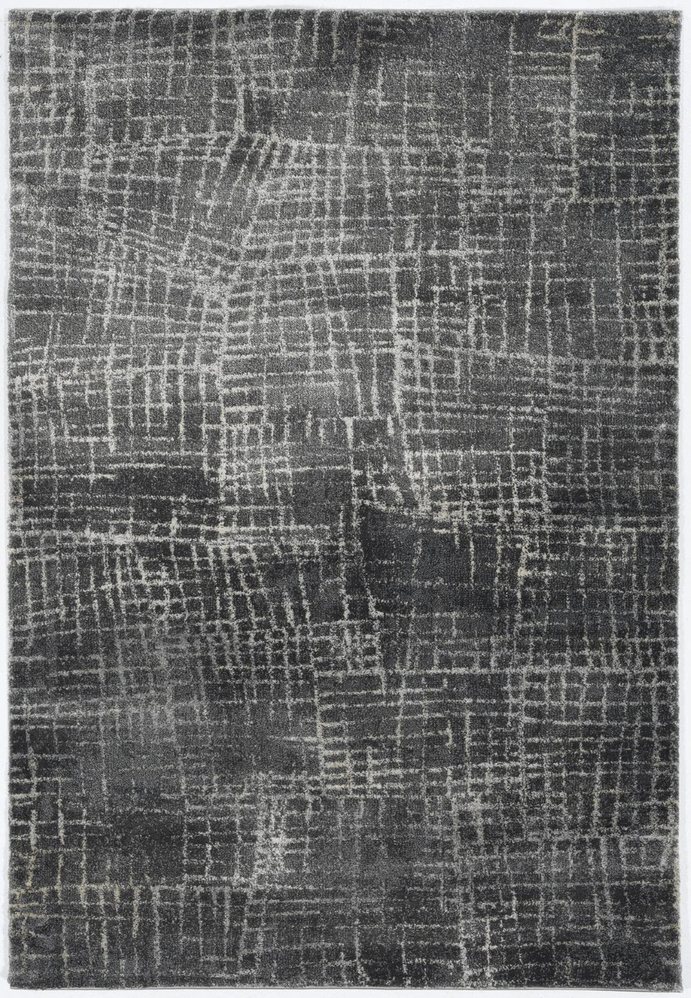 HomeRoots 9' Gray and Dark Gray Abstract Distressed Area Rug – Contemporary Style for Family Rooms and Dining Areas 9' X 13' 374757