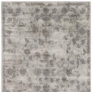 HomeRoots 5' Hand-Loomed Abstract Area Rug in Beige, Tan & Gold - Distressed Design for Timeless Elegance 5' X 7' 374759