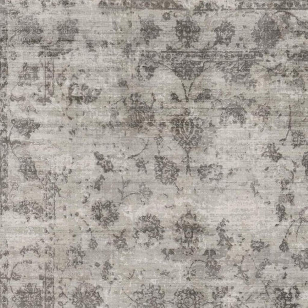 HomeRoots 8' Gray Floral Medallion Area Rug - Hand Loomed Luxury with Artisanal Charm for Modern Spaces 8' X 10' 374760