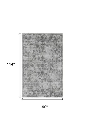 Homeroots 8' X 10' Gray Hand Loomed Area Rug  Viscose 374760