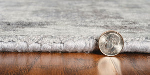 Homeroots 9' X 12' Grey Area Rug  Viscose 374761