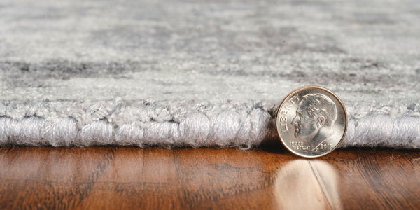 Homeroots 9' X 12' Grey Area Rug  Viscose 374761